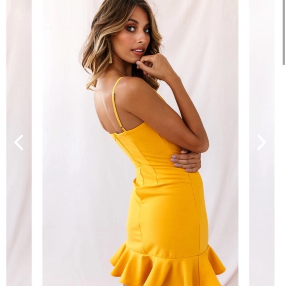 Selfie Leslie Yellow Ruffle Dress - Picture 2 of 4